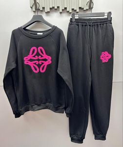23fw Heren Dames Trainingspakken Designer Sportpakken Luxe Mode Sweatshirt Hoodies Puur Katoen Letters Borduurwerk Mannen Vrouw Sets Zwart Wit S-XL