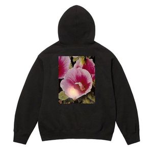 23FW Mens Womens Box Letter Hoodies Classic Hibiscus Syriacus Flower Printing Sweatshirts Automne Hiver Hooded Pullover Street Fashion Sweat Tjamwy230