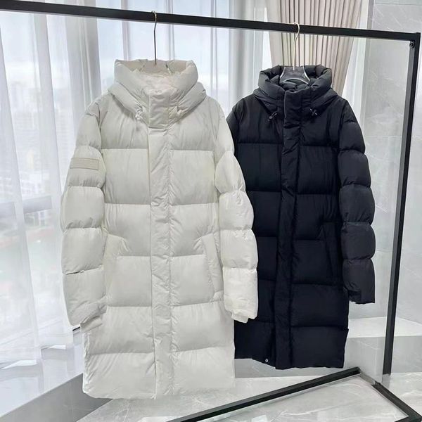 23FW ML Baseball à capuche longues doudounes NYS broderie noir hommes femmes pain Parkas imprimé col montant blanc hiver chaud épais bouffants pardessus longs manteaux