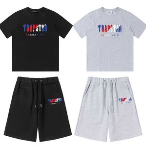 23FW Trapstar High Street Tracksuits Summer Men's T -shirt Korte mouw Outfit Tracksuit Black Cotton Streetwear Classic Design 66ess