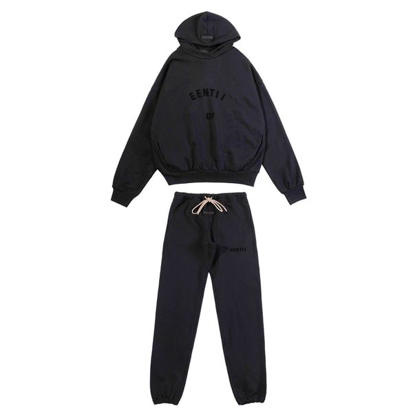 23FW USA flocage impression hommes pull à capuche noir automne hiver mode Streetwear sweat à capuche pantalon ensembles de survêtement