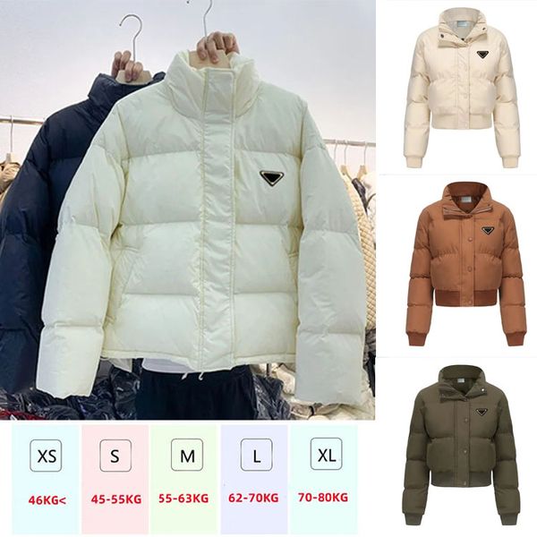 23FW chaqueta de mujer Parkas abrigo de plumón moda Chaqueta corta estilo corsé delgado traje grueso rompevientos bolsillo Outsize señora abrigos cálidos