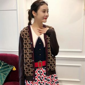 23G designer trui dames luxe truien met lange mouwen V-hals Luipaard vest dameskleding