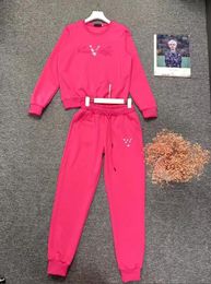 Nieuwe dames tracksuits luxe merk Casual Sports Suit 2 -delige set Designer Tracksuits Hoge kwaliteit Pure Cotton