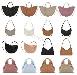 23Half Moon Paris Underarm Bag Numero Un Nano Full-Grain Camel le Cyme tote Tonca Textured Duo Bolso de hombro de cuero Diseñador de lujo Mini Crossbody Bolsos Hobo para mujer