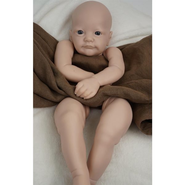 23inch Reborn Baby Doll Kit Tobiah non peinté Taille d'origine LifeSize Baby Unedished Blank Doll Parts Bebe Reborn Reborn Kit