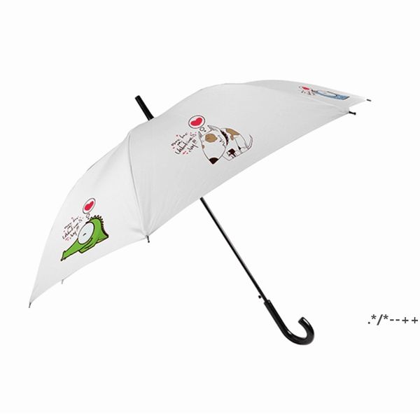 Parapluie de protection contre l'eau de 23 pouces Parapluie de pluie de sublimation blanc Parasol à mise à l'échelle automatique personnalisé seaway RRA12184