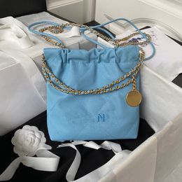 23k nieuwe designer keten 10a topkwaliteit dames mini 22 tas caviar cowhide handbagss high -end dame schouderimitatie 20 cm crossbody tassen portemonnee met doos