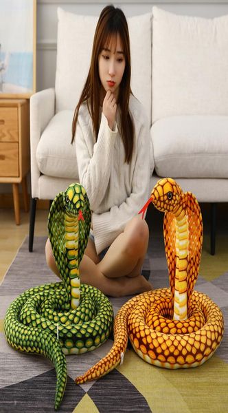 23m Simulation Cobra serpent roi peluche jouet grande forêt réaliste en peluche Animal poupée garçon créatif cadeau de noël 6752495