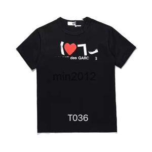 wholesale t-shirts Mode Mens Play Shirt Designer Red Heart Commes Casual High