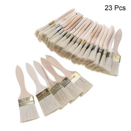 23 stks Paint Borstels Houten Handvat Borstel Borstel voor Muur en Meubilair Schilderen Verfborstel (2inch, Dunne Handvat) CX220423