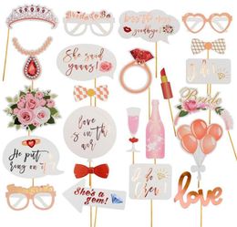 23pcSset Wedding Po Booth Props