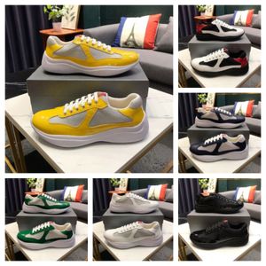23s Luxury Casual Chaussures Sneaker's American Cup Technical Tissue Technical Tissue Patent Patent Leather Lace Up Outdoor Runner Trainers Rubber Sole 38-46