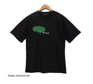 23s T-shirts pour hommes t-shirt Palms Palmangel City Designer Limited Inkjet Graffiti Letter Printing Men's Women's Sailboat Short-sleeved one rt3
