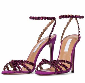 23S/s Designer Ice Sandaal TEQUILA PLEXI Sandaal Heel Hoge Heel Women Surface Sandals schoenen Leer vierkante teen Mule Walking Lady Sandalias