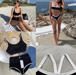 23s Summer Beach Sunshine Traje de baño para mujer Diseñador Bikini de gama alta Carta C Diamante ING Sexy Traje de baño dividido de una pieza Bikinis Ropa de agua