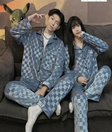 23SS 5 Autumn Winter Pleuche Pajamas Sets Home Textil Fashion Brand Desinger Letters Men Long manga Cardigan Cardigan Sleepwear9305387