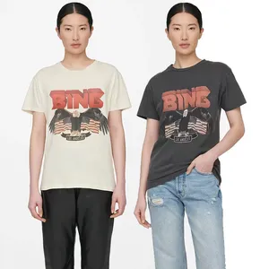 23SS AB Anine Diseñador Streetwear Sudadera Bandera americana Impreso Mujeres Señoras Bing Moda Camisetas al aire libre