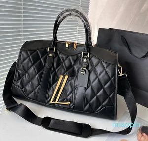 23ss Big Graphy Diseñadores Bolsas de lona de lujo Venta de viajes de gran capacidad Mujeres Hombro de cuero genuino Bolsa de moda Acolchado Bordado Diamante Check Max Tote 44 cm