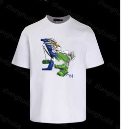 23ss casual t-shirt designer t-shirt Zomer herenkleding Ronde hals Puur katoen Stereoscopisch Bugs Bunny logo printen T-shirt met korte mouwen voor heren dames herenkleding a1