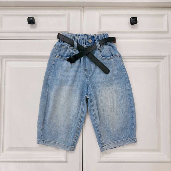 23ss Short en jean Short de plage Short enfant vêtements de marque pour enfants Short décontracté avec ceinture à la taille Élastique Poche arrière pantalon d'impression Vêtements pour enfants de haute qualité