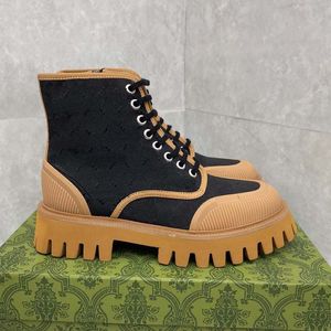 23SS Designer Boots Lace-Up Boots Canvas Men Women Boots Real Leather Bee Half Boot Classic Style G Shoes Winter Fall Snow Boots Nylon enkelschoen