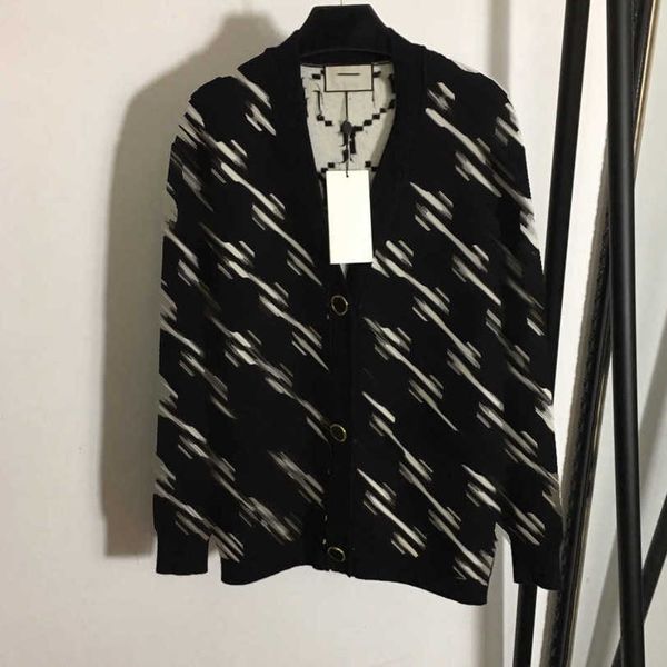 23ss designer marque femmes manteau cardigan tricoté Double G lettre jacquard simple boutonnage veste en cachemire vêtements pour femmes a1