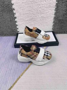 23ss designer Kids Casual Shoe Child Sneakers Size 26-35 Fashion plaid full print Children's Shoes Box protection shipment July07