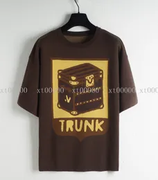 23SS Designer Lettre imprimé T-shirts Tee Sweat-shirt Fashion High Street Côtes courtes T-shirt décontracté Souffle