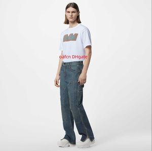 23SS Designer Hommes Jeans Taille Américaine Original Unique Jeans Nouveaux Vêtements De Travail En Relief Denim Pantalon Structure En Relief