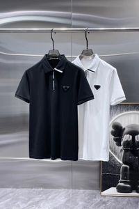 23SS designer heren Polo's Tees luxe T-shirt zomer driehoek brief splicing pocket print t-shirts Casual katoenen mouwen bedrukte revers T-shirts