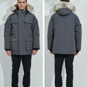 23ss Designer Hommes Down Vestes Blanc Canard Coupe-Vent Hommes Parkas Veste Col D'hiver Puffer Réel Manteau De Fourrure De Loup Arctic Hood Trim964