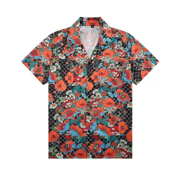 23ss Designer Shirt Hommes Bouton Up Chemises Imprimer Bowling Chemise Hawaii Floral Casual Chemises Hommes Slim Fit Robe À Manches Courtes Hawaiian331B