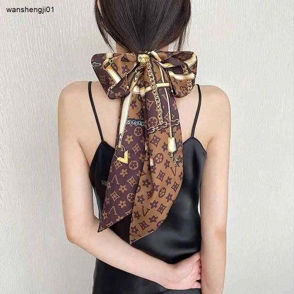 23ss Foulard en soie de créateur pour femmes Impression complète de la lettre logo fille Ruban de cheveux Nouveaux produits Plusieurs styles à choisir parmi les couvre-chefs