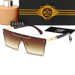 23ss Lunettes de soleil de designer pour femmes hommes lunettes de soleil de luxe lunettes de soleil hommes polarisés UV400 mode cadre en métal lunettes de soleil de plage en plein air 22076 avec boîte