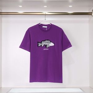 23SS Designer Tide Mens T-shirts Top LETTRE CHORD LETTRE LAMINÉE PRINT COURT STREET HAUTE T-shirt décontracté 100% Pur Coton Tops pour hommes et femmes