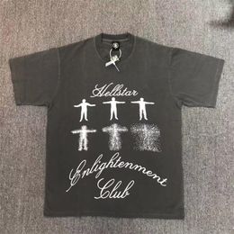 23ss DesignerHerrenhemden verwaschenes Grau Hellstar Studios Hemd Männer Frauen Hochwertiges schwarzes Top T-Shirt T-Shirt Haikyuu