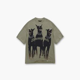 23ss chien t-shirt High Street Tee Spring Summer Fashion Skateboard Men Femmes Tshirt