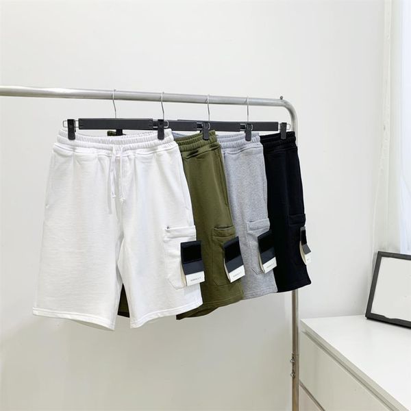 23ss modèles européens pantalons courts pour hommes shorts rétro classiques avec étiquette brodée manches surdimensionnées 230 grammes de tissu en coton 206i