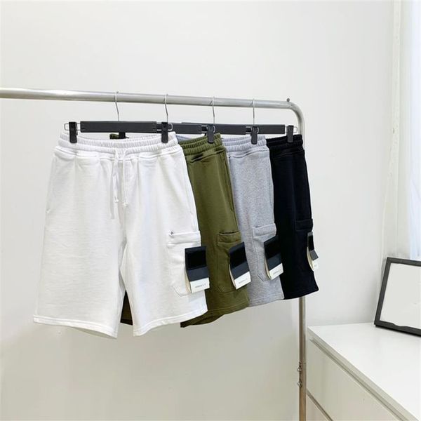 23ss modèles européens pantalons courts pour hommes shorts rétro classiques avec étiquette brodée manches surdimensionnées 230 grammes de tissu en coton 242P