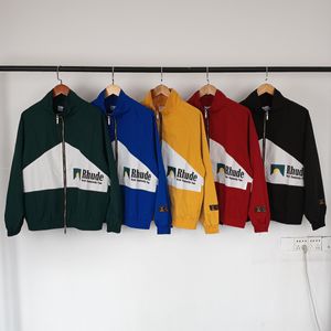 23SS Fashion Nieuwe Mens Designer Sport Jacket Retro Color Baseball Slim Stylist Classic Casual Women Wind Breaker Outerwear Zipper Hoodies Rhude Mens Jackets Coats