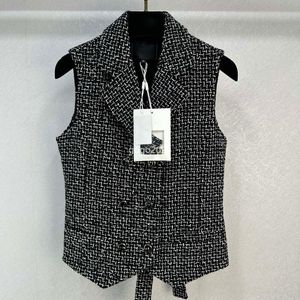 23SS FW Dames Tweed Coats Blends BlouSon Jacket met letterknoppen Vintage Designer Jackets Coat Girls Milan Runway Brand Short Designer Tops Outderse Lev Blazer