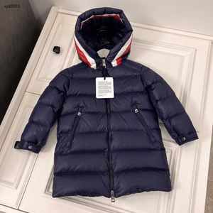 23ss hoge kwaliteit jas kid designer baby kleden kinderen jassen meisje jongen jas hooded uitloper warme winter 100-160 cm