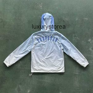 23SS Hot Sell Men Jacket Trapstar Irongate T Windbreaker-Blue GRDIENT Blue Top Broidered Femmes Coat Tailles XS-XL