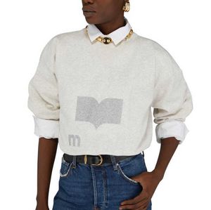 23SS Isabel Marant Designer Sweatshirts Pull Lettre Flocage Imprimer Triangle Cou Sweats À Capuche Femmes Sportshirt Casual Manches Longues Terry
