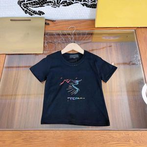 23ss camiseta de diseñador para niños camiseta para niños camiseta para niños pequeños niños niñas Cuello redondo Camiseta con estampado de letras de algodón puro Ropa para niños de alta calidad