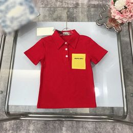 23ss Kids Polo camiseta niño camiseta niño camiseta niño diseñador camiseta niños niñas empalme bolsillo logo impresión camiseta Ropa de alta calidad para niños