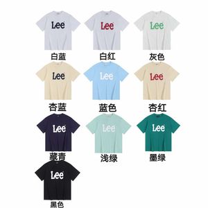 23SS coréen China-Chic Brand le * Nouveau alphabet de base Classic Classic Simple Versatile Cotton Coton à manches courtes pour hommes et femmes