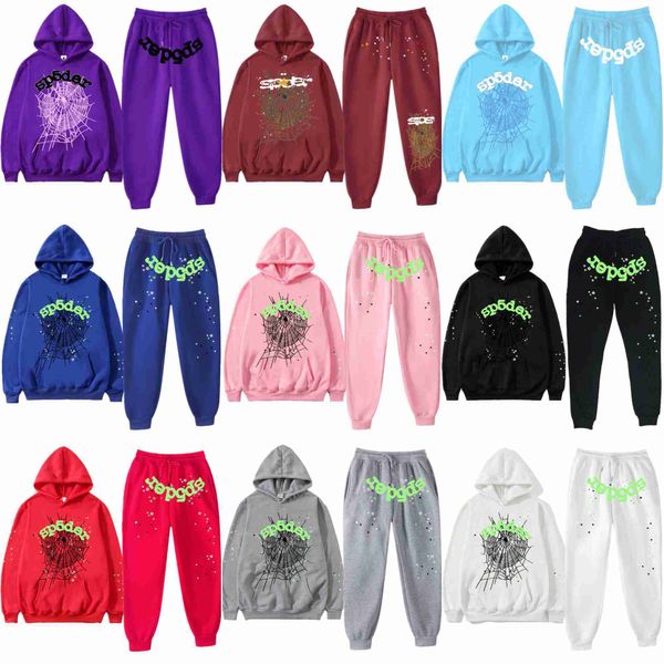 23SS Hommes Designer 555 Sweats à capuche Femmes Hiver Sweat à capuche Mode Spider Web Pull en vrac Sp5der Stéréo Hip Hop Sweatshirts pour livraison gratuite O7G6