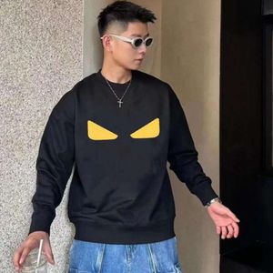 23ss mannen hoodie designer trui heren damesmode tij gele ogen logo sweatshirt casual losse katoenen ronde hals trui dieptepunt shirt